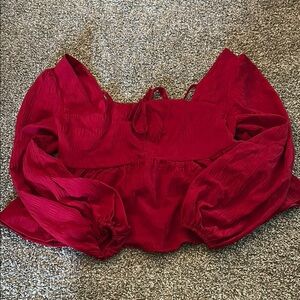 SHEIN Red Blouse Chic Top